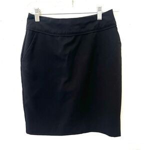 H&M Navy Blue Khaki Straight Skirt Pockets Women’s Size 6